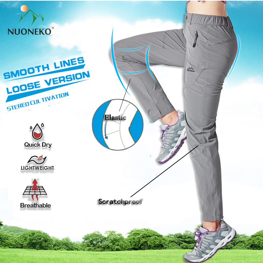 Mountain Biking Pants Women - Yaz hızlı kuru elastik bayan yürüyüş