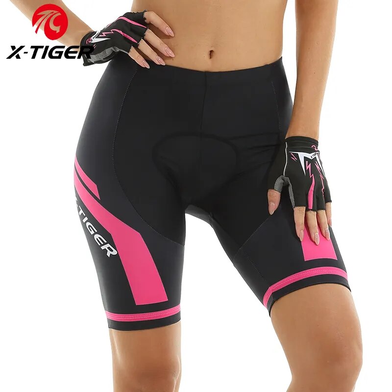 Mountain Biking Shorts Women - X-TIGER kadın bisiklet şort 3D jel