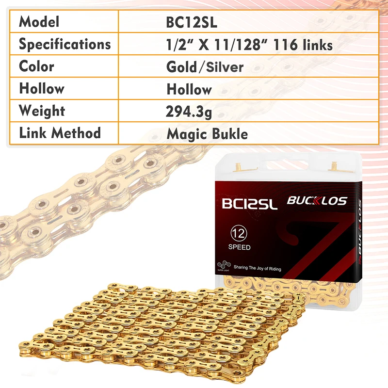 BUCKLOS 12 hız bisiklet zincir - Mountain Biking Bc incelemesi ve fiyatı
